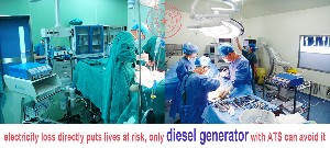 standby emergency diesel power generator for hospital